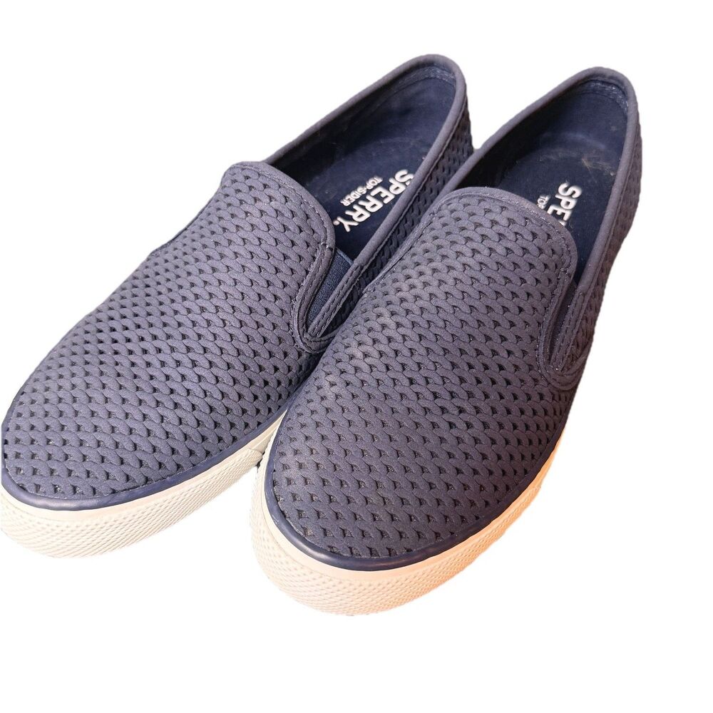 Sperry STS80337 Womens Slip-on Sneakers US 7.5 Blue Elastic Gore Athletic Y2K